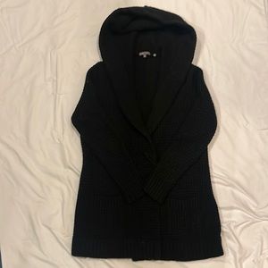 Women’s Vince Black Hooded Cardigan Sweater - Cashmere Blend